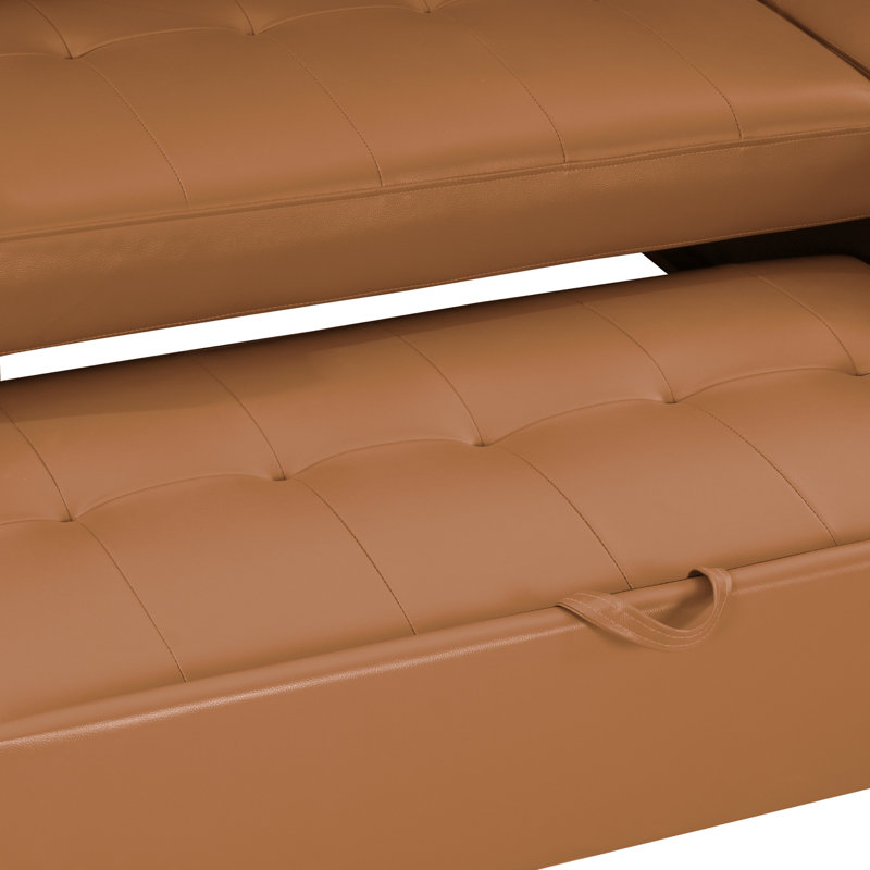 Ebern Designs Drashti L Shaped Sleeper Sofa with Storage PullOut Couch